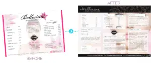 Bellisimo - Before and After Flyer Design
