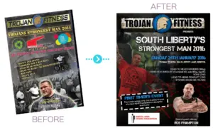 Trojan Fitness - Before and After Flyer Design